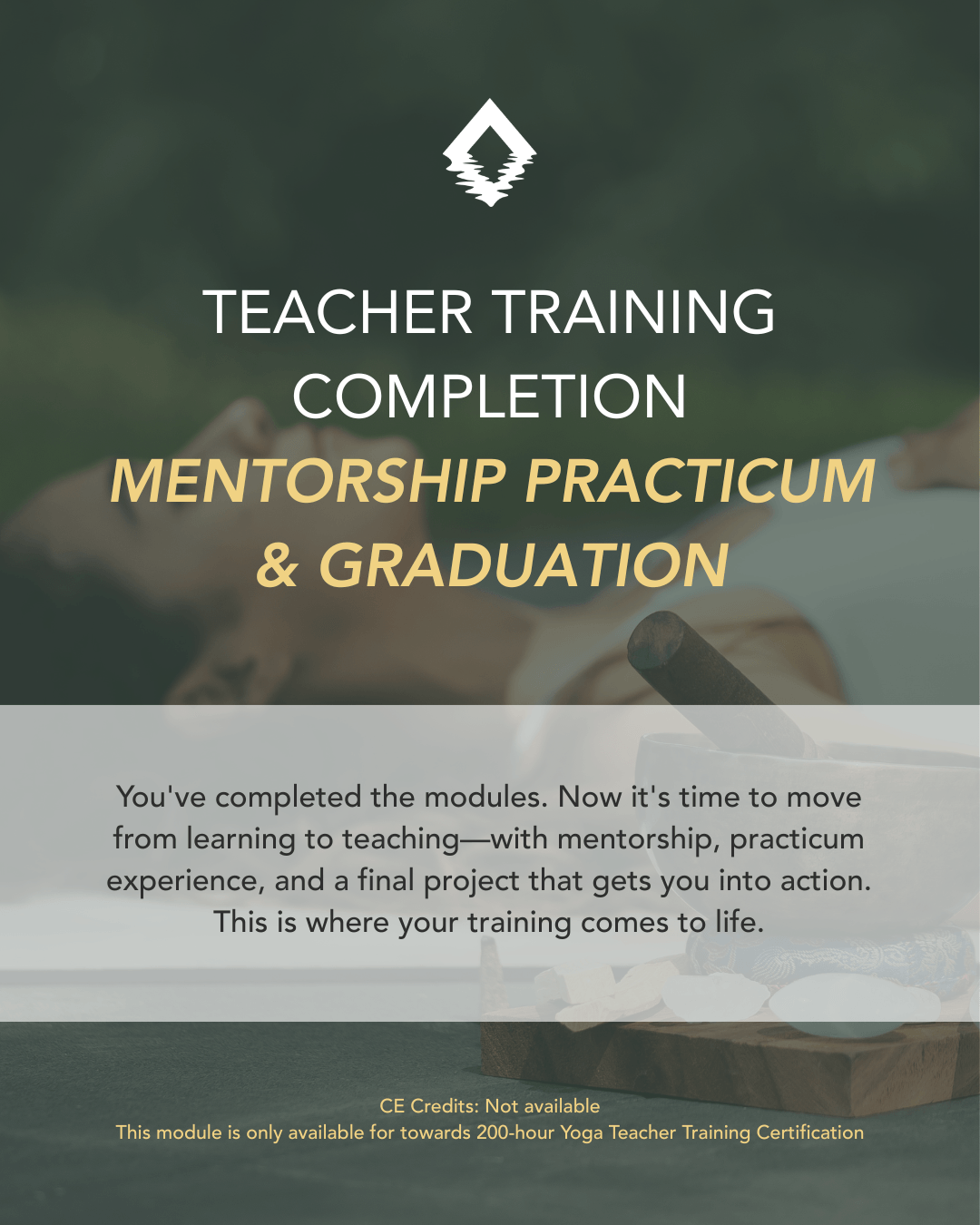 Teacher Training Completion: Mentorship, Practicum & Graduation. You've done the training. Now let's bring it to life—with support as you step into teaching. A 200-hour yoga teacher training completion component from The Life of Wellness Institute.