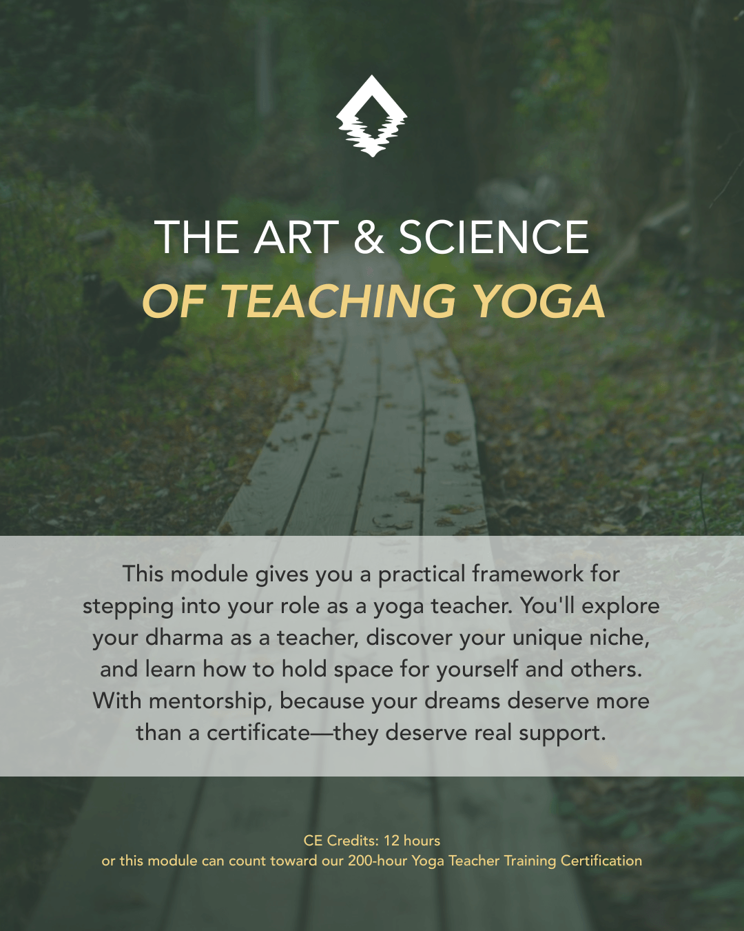 The Art & Science of Teaching Yoga. You've done the training. Now learn to teach—with mentorship from someone who's been there. A 200-hour yoga teacher training module from The Life of Wellness Institute. Live virtual, trauma-informed, and grounded in neuroscience and Ayurveda.